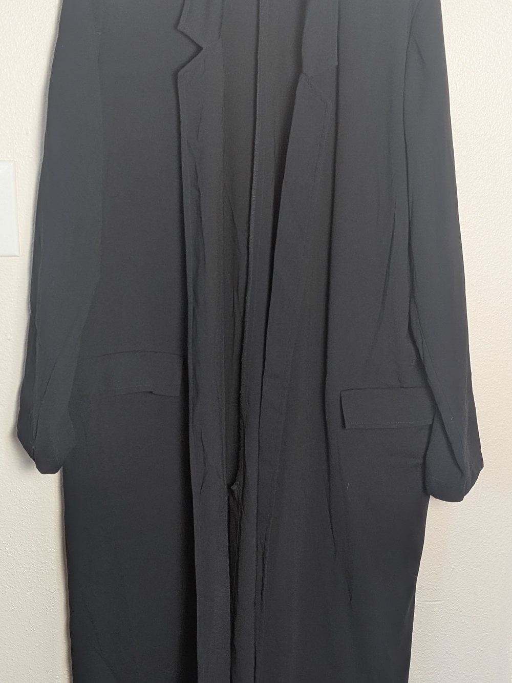ASOS Black Relaxed Open-Front Duster Jacket 12